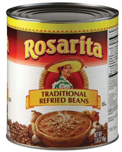 Original Refried Beans Can 112 Ounce Size - 6 Per Case.