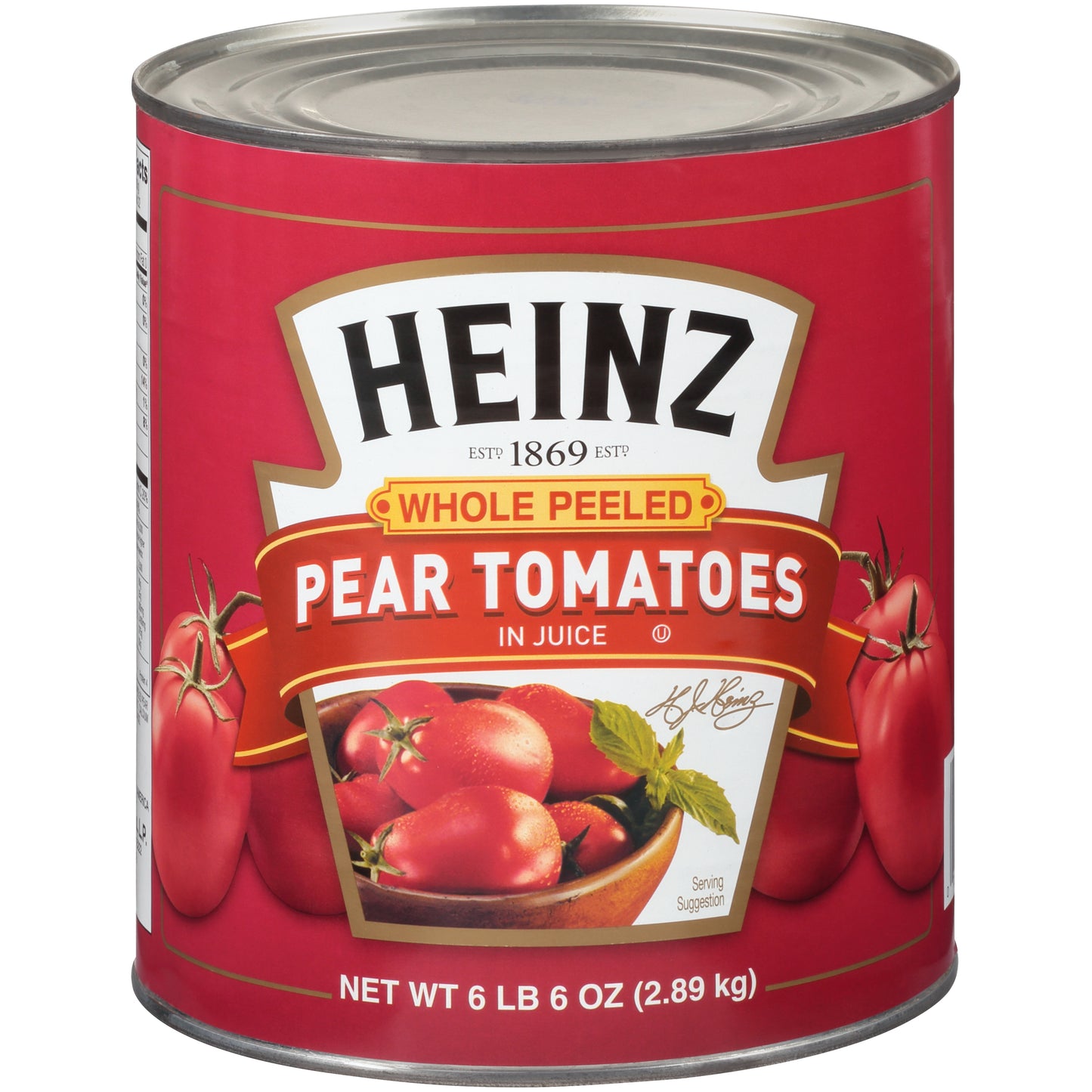 HEINZ Whole Peeled Pear Tomatoes in Juice 102 Ounce Can 6 Per Case