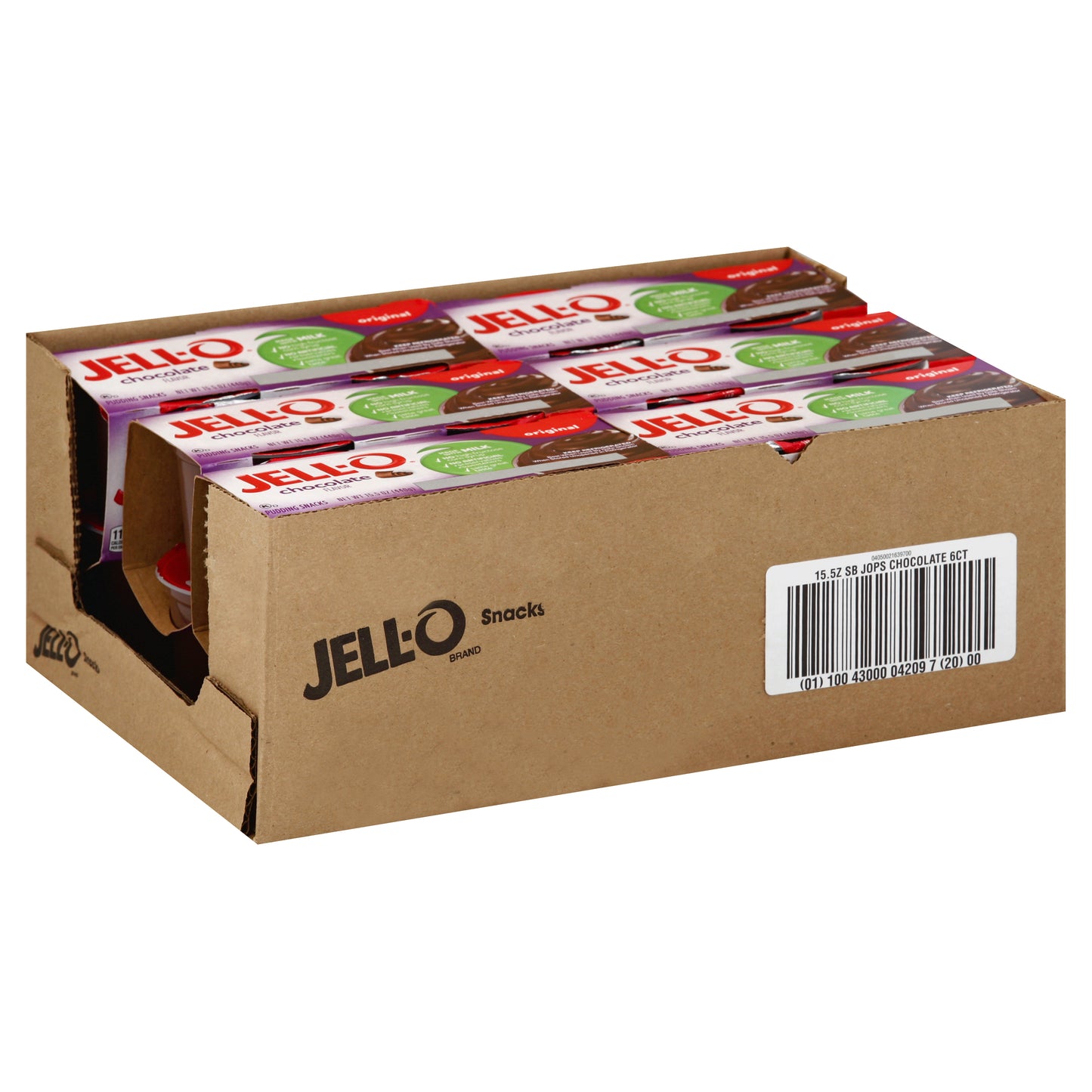 Jell-O Ready To Eat Dessert Original Chocolate Pudding, 15.5 Ounce Size - 6 Per Case.