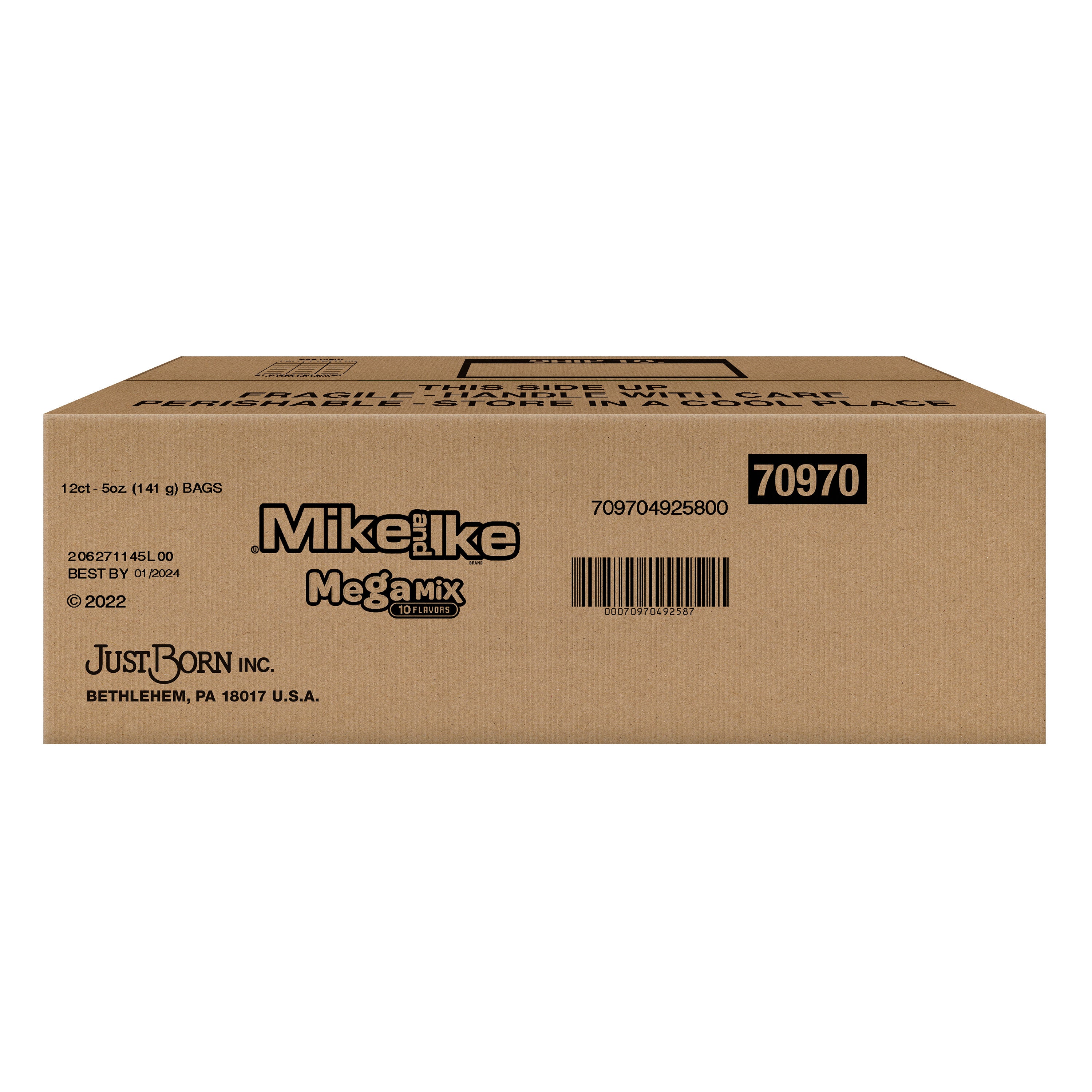 Mike And Ike® Peg Bag Mega MixCase 5 Ounce Size - 12 Per Case.