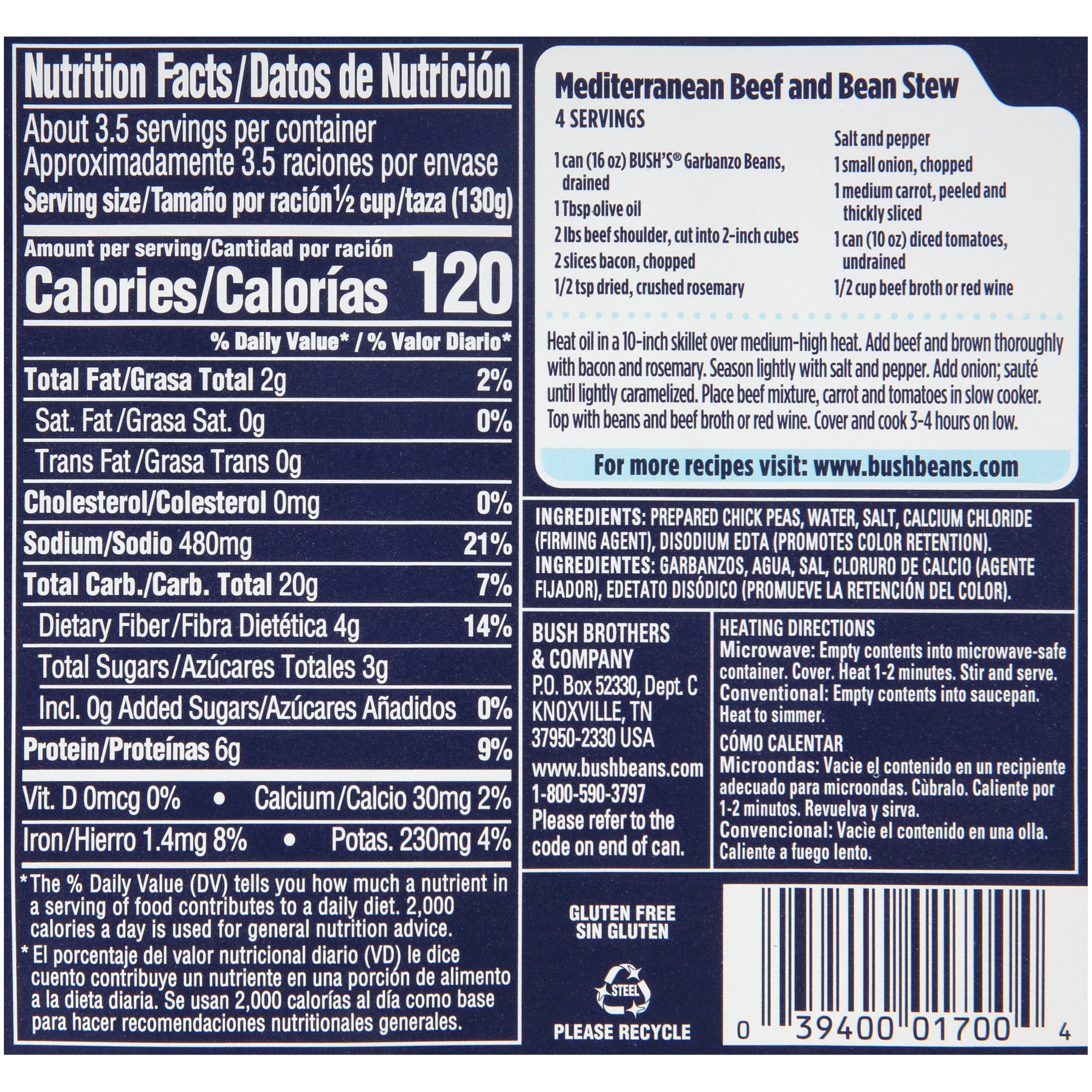 Beans Garbanzo 16 Ounce Size - 12 Per Case.