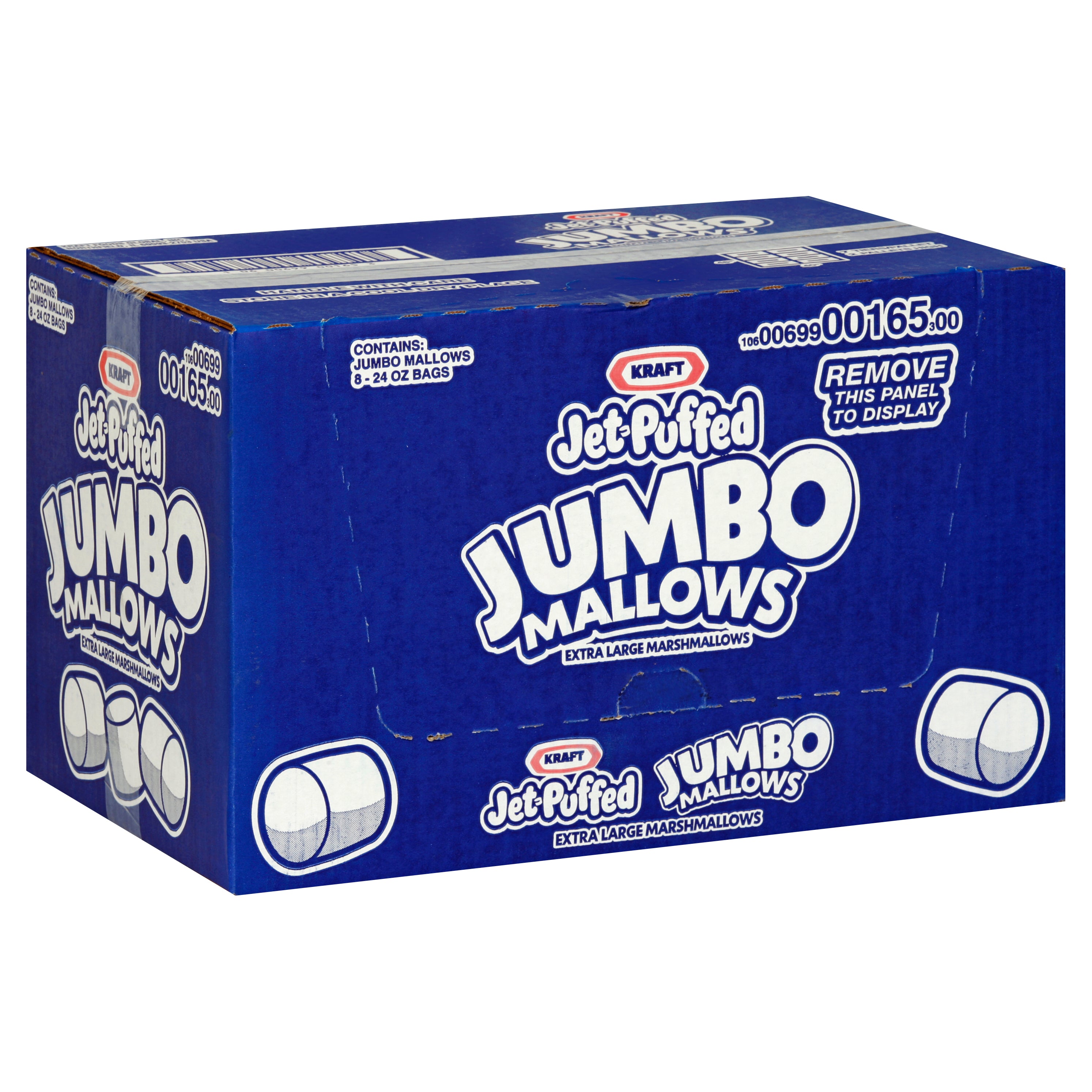 Kraft Jumbo Snack Marshmallow Jumbo, 1.5 Pound Each - 8 Per Case.