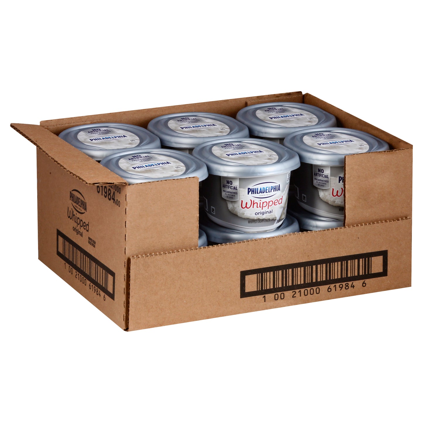 Philadelphia Whipped Original Cream Cheese, 8 Ounce Size - 12 Per Case.