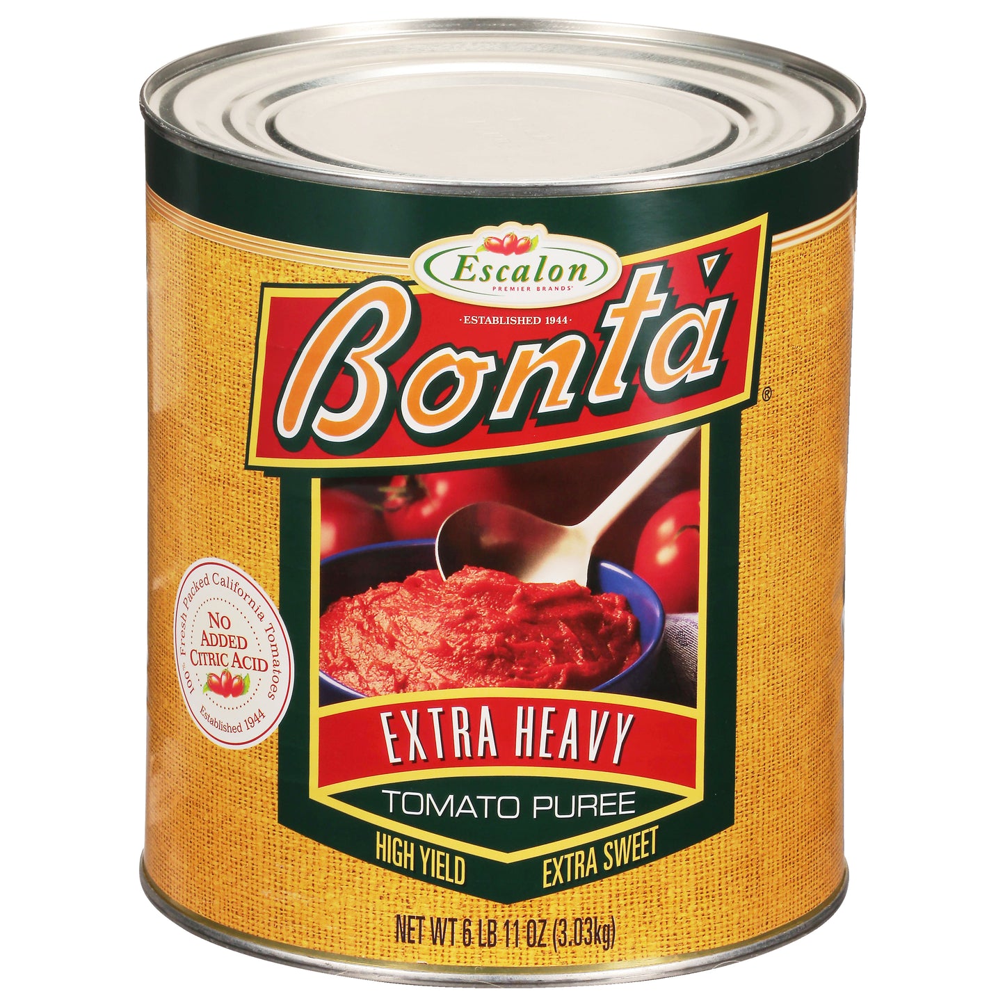 Bonta Extra Heavy Puree 107 Ounce Can 6 Per Case