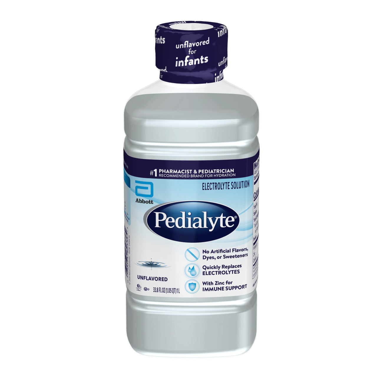 Pedialyte Unflavored Bottle 33.8 Fluid Ounce - 8 Per Case.