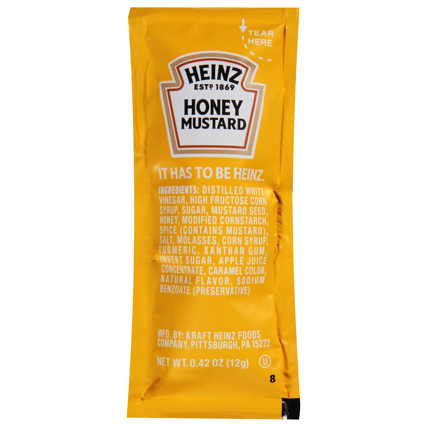 HEINZ Single Serve Honey Mustard Dressing 12 Gram Packets 200 Per Case