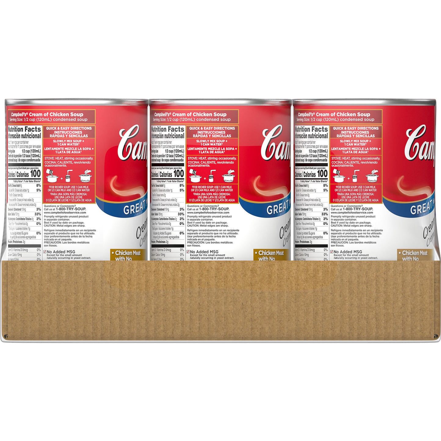 Campbell's Soup Cream Of Chicken Condensed 50 Ounce Size - 12 Per Case.