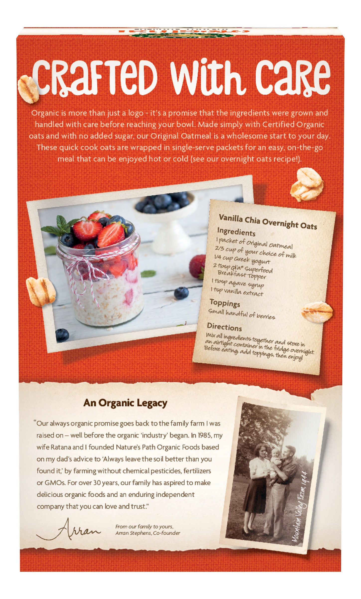 Nature's Path Hot Oatmeal Original Sugar Free 14 Ounce Size - 6 Per Case.
