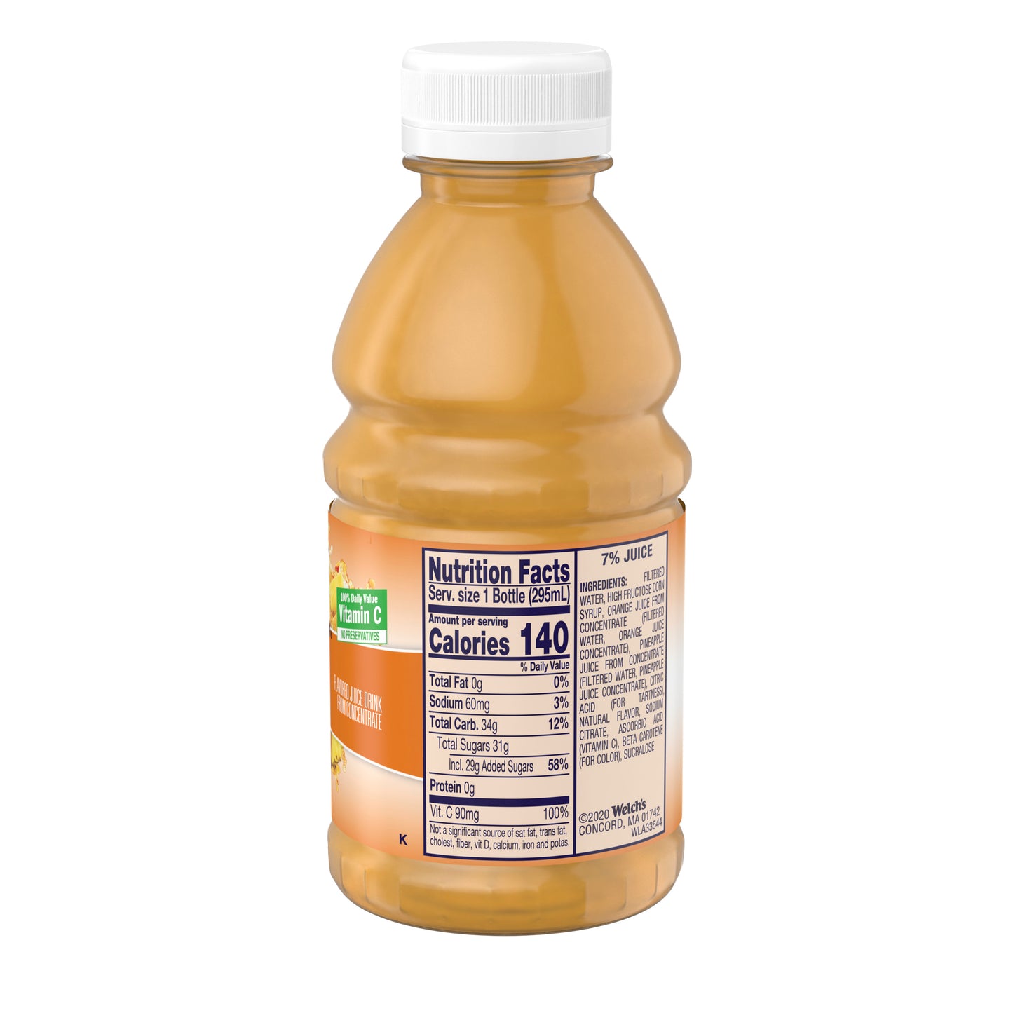 Fl Juice Drink Orange Pineapple 10 Fluid Ounce - 24 Per Case.