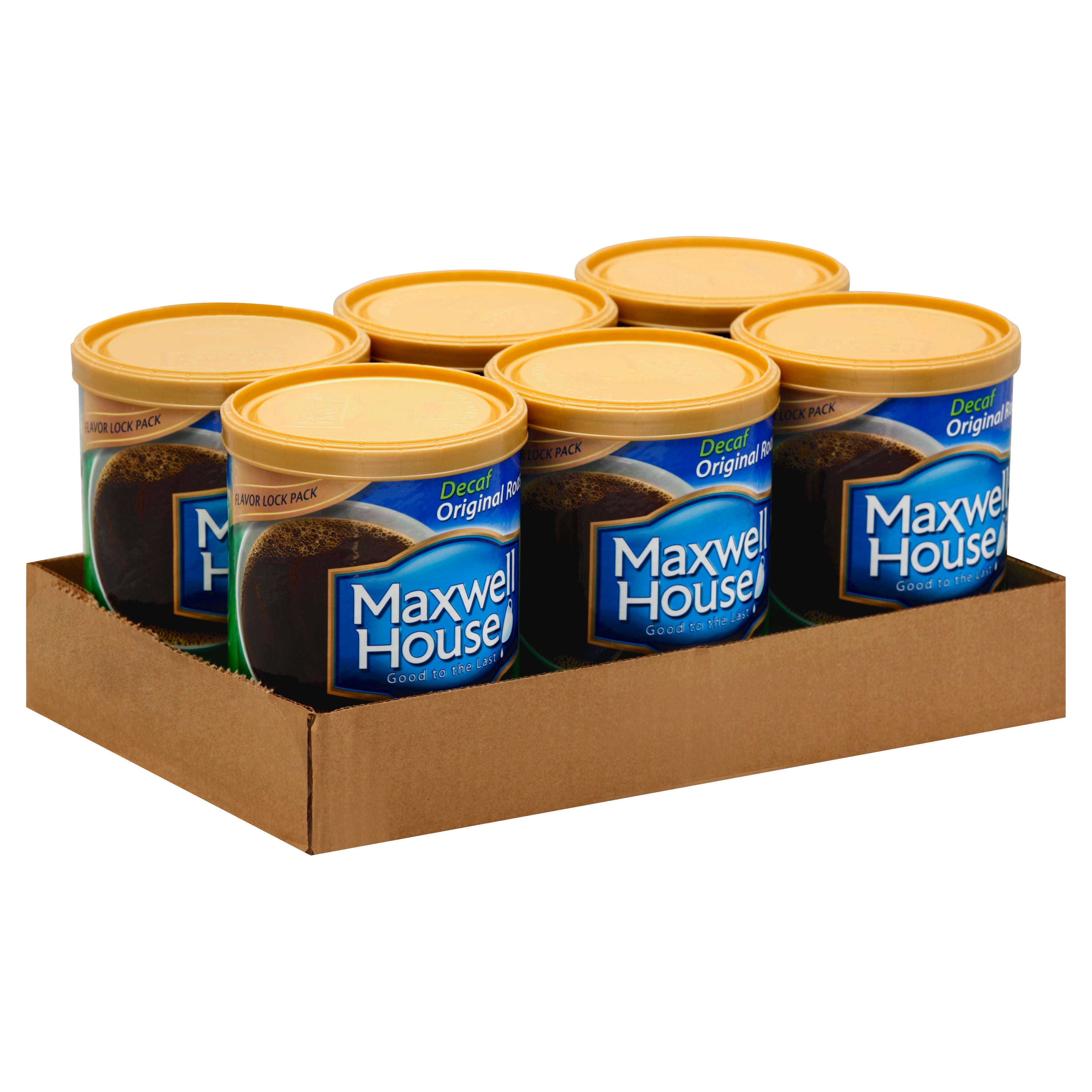 Maxwell House Decaffeinated Original Medium Ground Coffee, 11 Ounce Size - 6 Per Case.