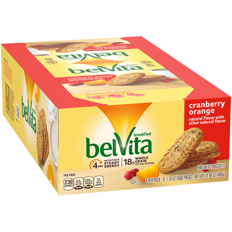 Belvita Breakfast Biscuit Cranberry Orange 1.76 Ounce Size - 64 Per Case.