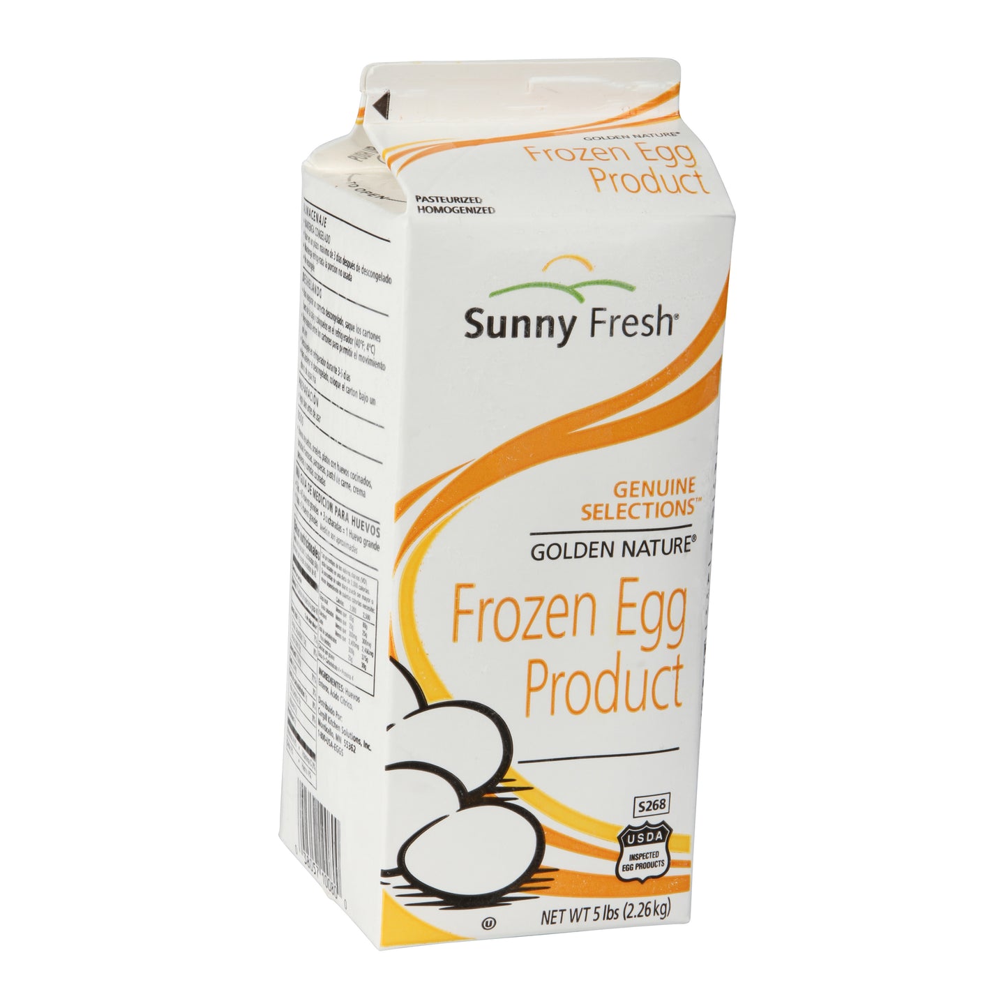 Sunny Fresh Frozen Liquid Whole Egg, 5 Pounds - 6 Per Case