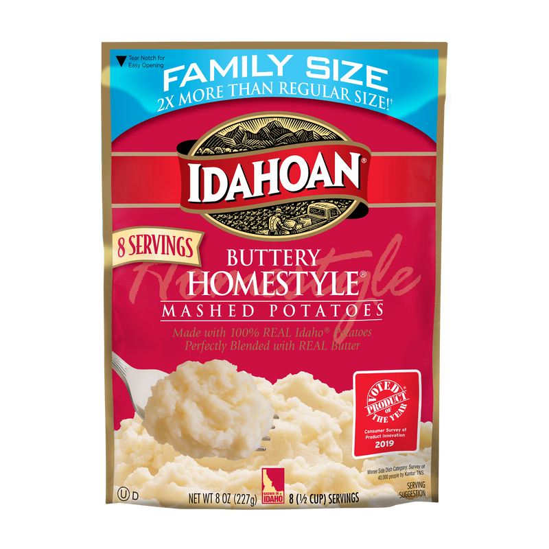 Idahoan Butter & Herb Mashed Family size, 8 oz (Pack of 8)