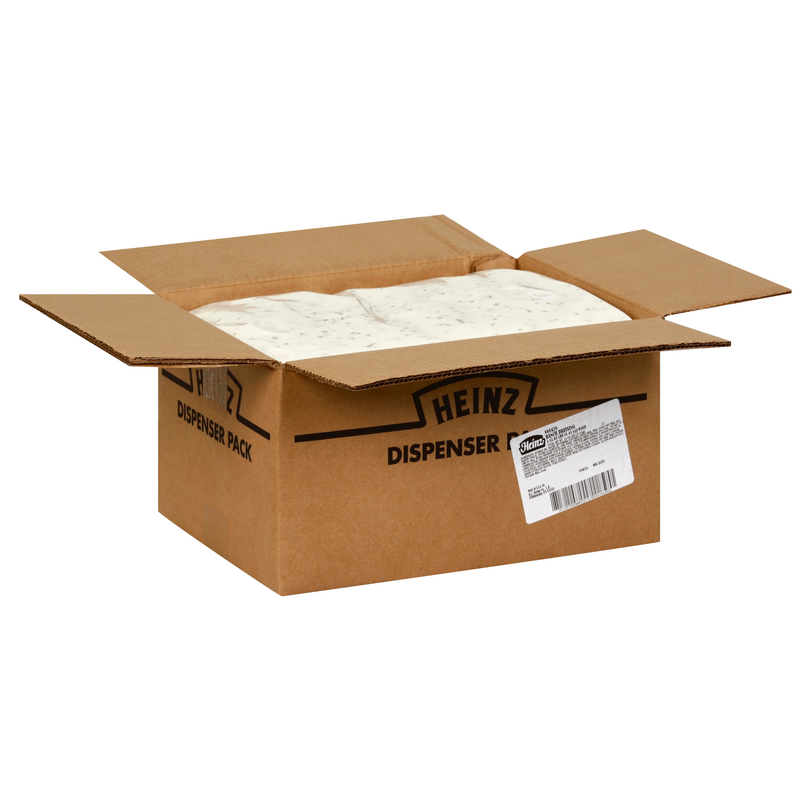 HEINZ Ranch Dressing Dispenser Pack 1.5 gal. 2 Per Case