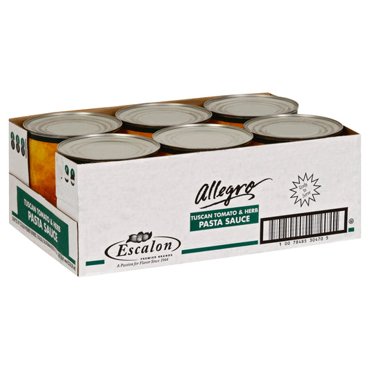 Allegro Tuscan Tomato and Herb Pasta Sauce 105 Ounce Can 6 Per Case