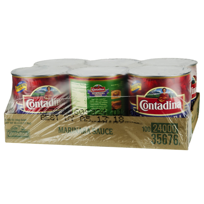 Contadina® Marinara Sauce Can 105 Ounce Size - 6 Per Case.