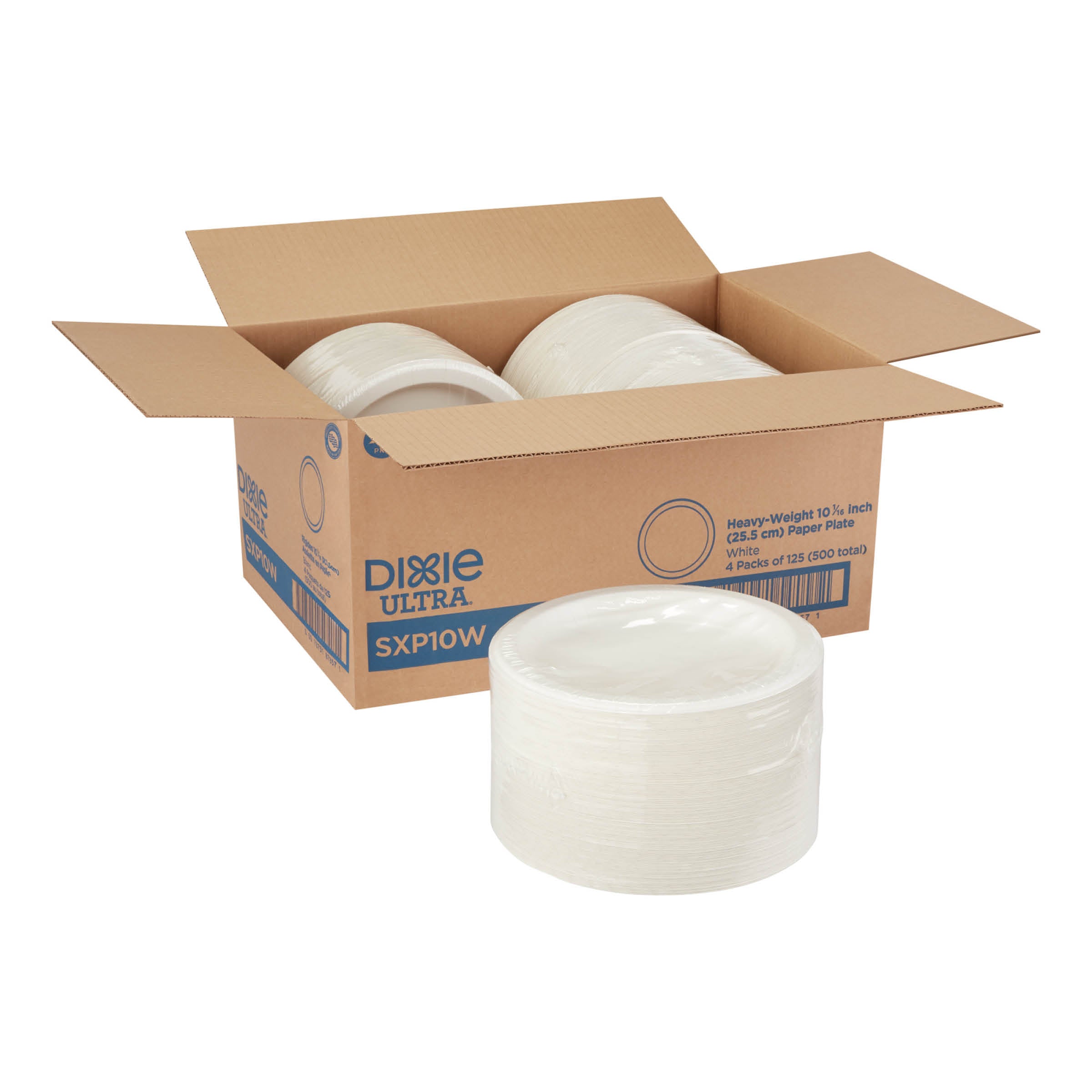 Dixie Ultra(R) 10 1/16  Heavy-Weight Paper Plates By Gp Pro (Georgia-Pacific)  White  500-Count Case