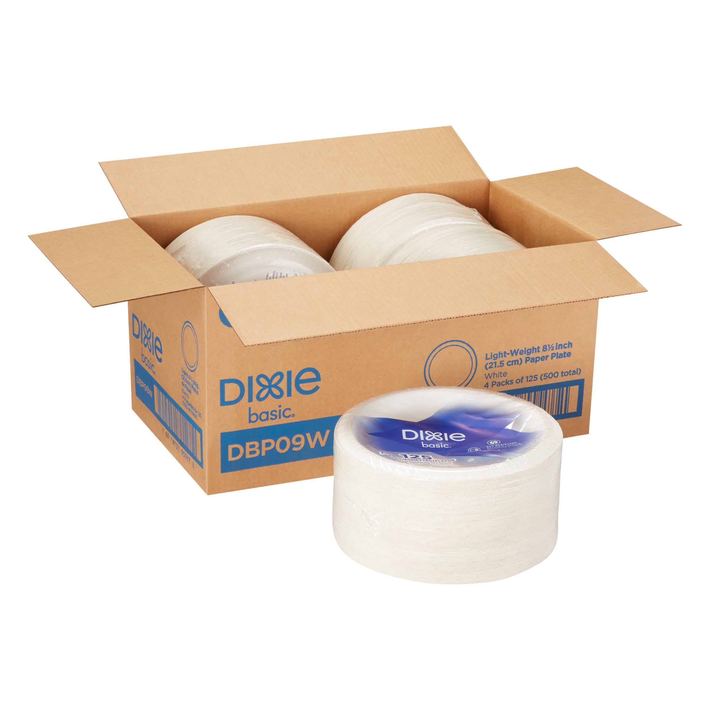 Dixie(R) 8 1/2  Light-Weight Disposable Paper Plates By Gp Pro (Georgia-Pacific)  500-Count Case (4
