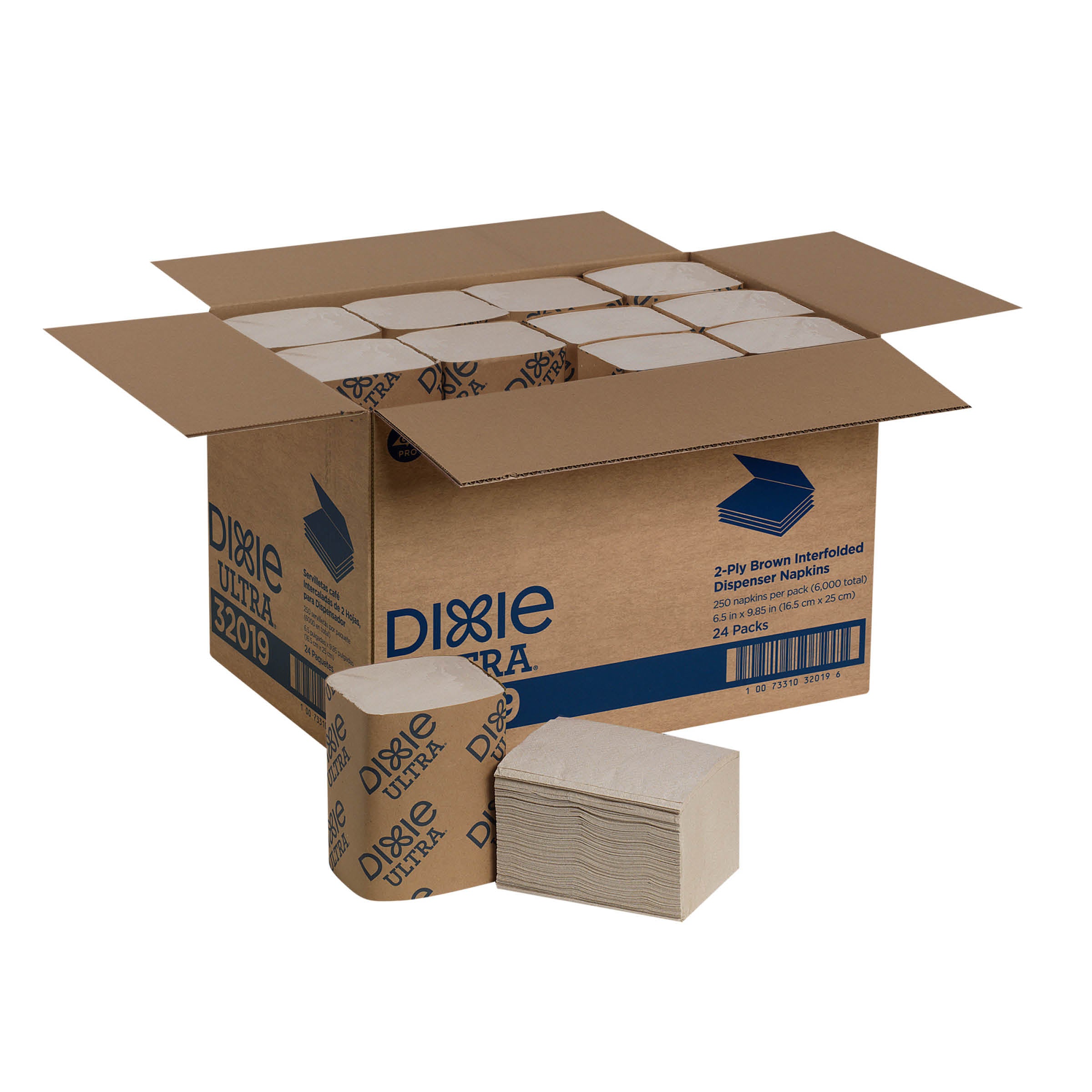 Dixie Ultra(R) Interfold 2-Ply Napkin Dispenser Refill By Gp Pro (Georgia-Pacific)  Brown 6 000 Nap