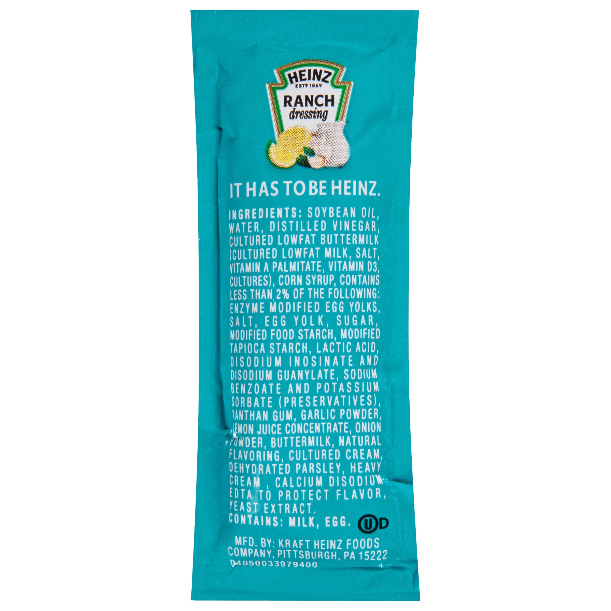 HEINZ Single Serve Ranch 12 Gram Packets 200 Per Case