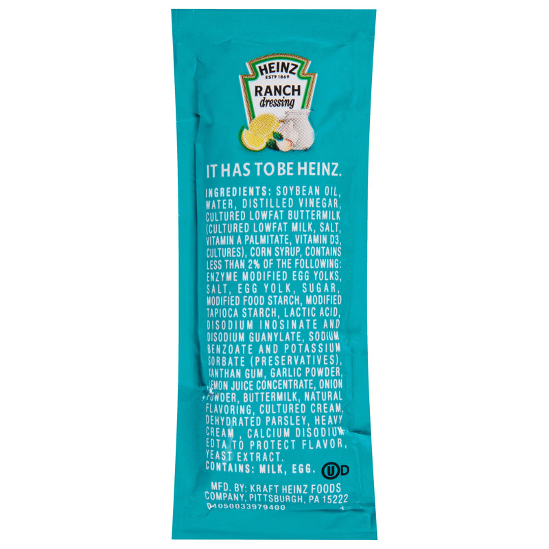 HEINZ Single Serve Ranch 12 Gram Packets 200 Per Case