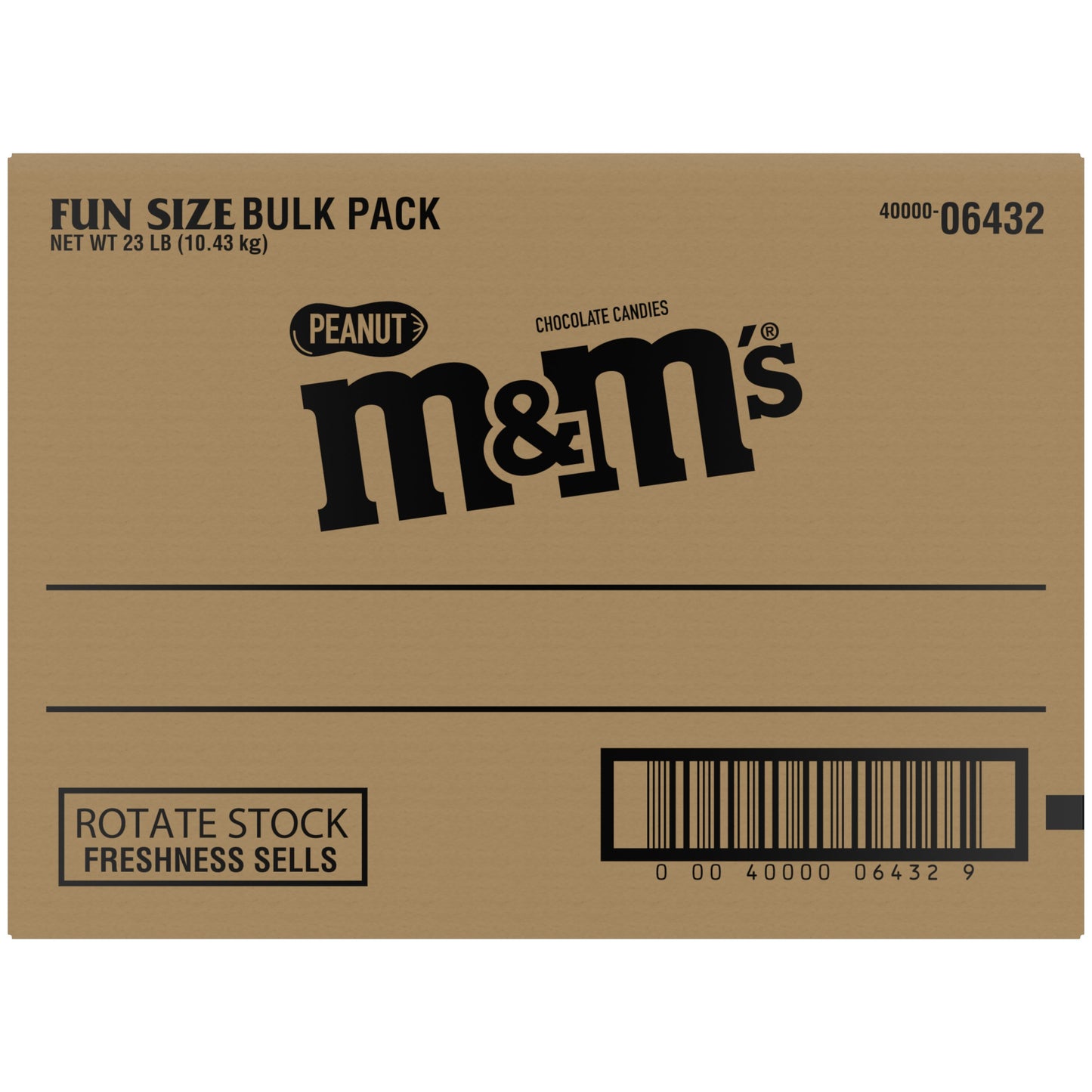 M&m's Peanut Fun Size Bulk Transfer 23 Pound Each - 1 Per Case.