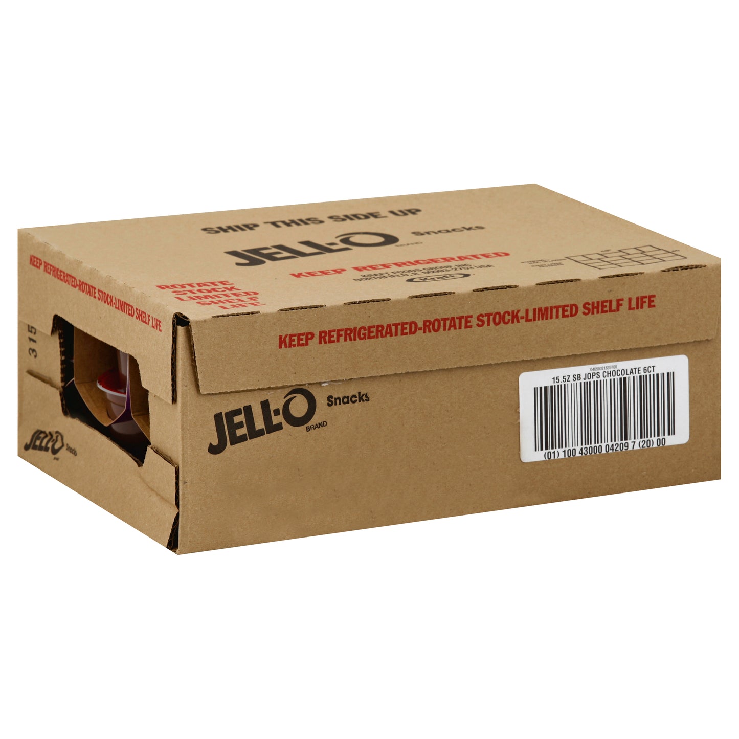 Jell-O Ready To Eat Dessert Original Chocolate Pudding, 15.5 Ounce Size - 6 Per Case.