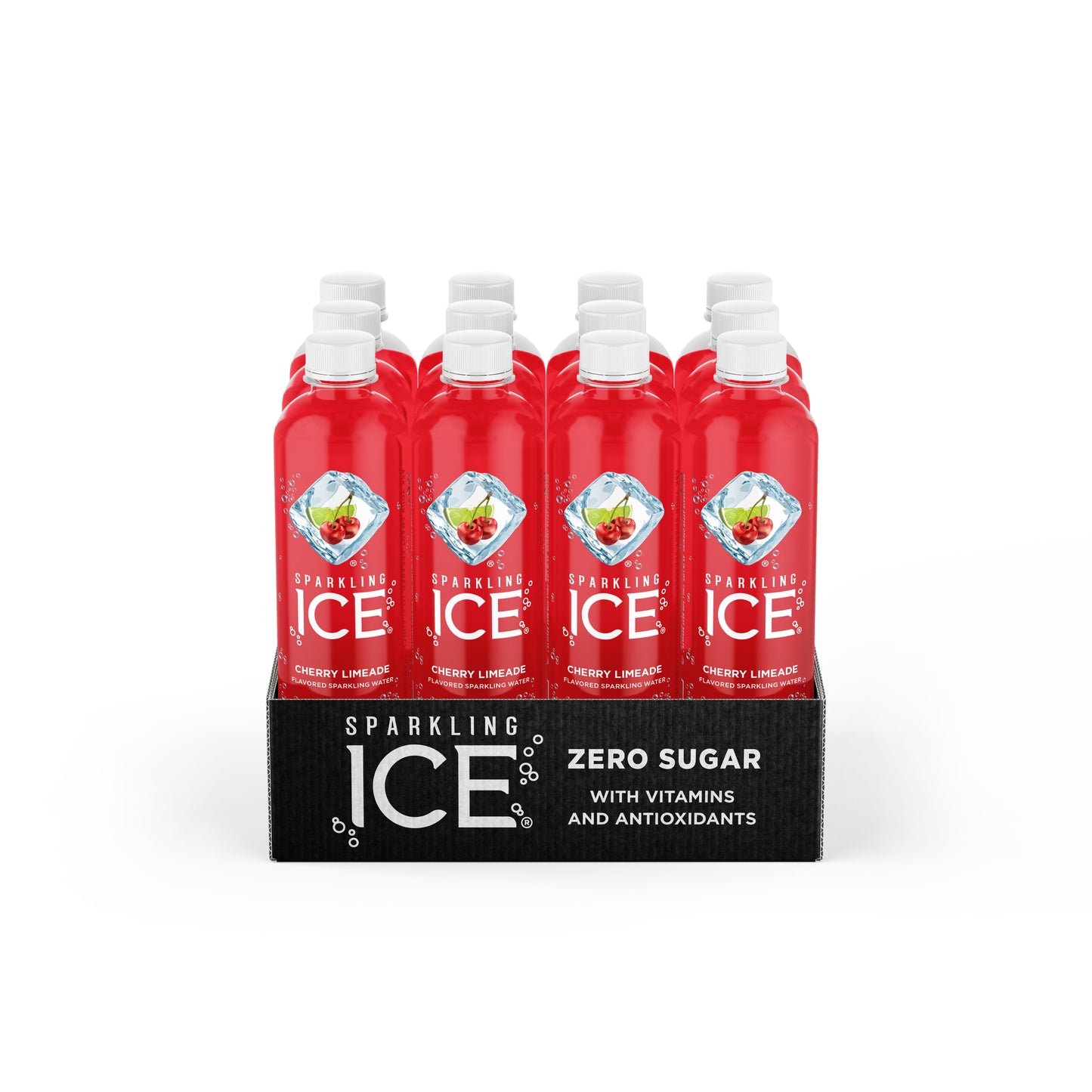 Sparkling Ice Cherry Limeade With Antioxidants And Vitamins Zero Sugar Bottles 17 Fluid Ounce - 12 Per Case.