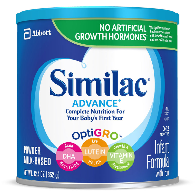 Similac Advance Powder Can 12.4 Ounce Size - 6 Per Case.