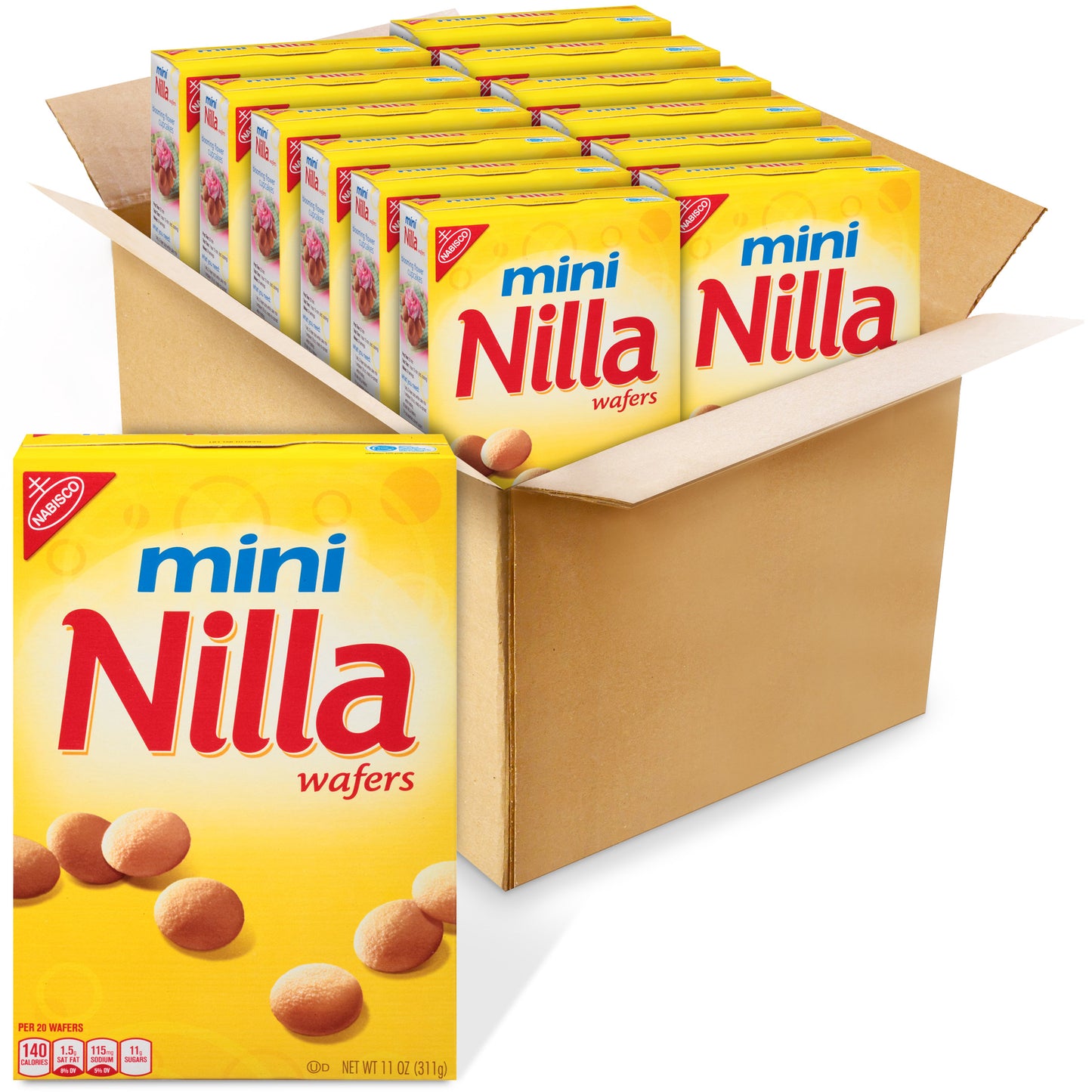 Mini Nilla Wafer Cookies Vanilla 11 Ounce Size - 12 Per Case.