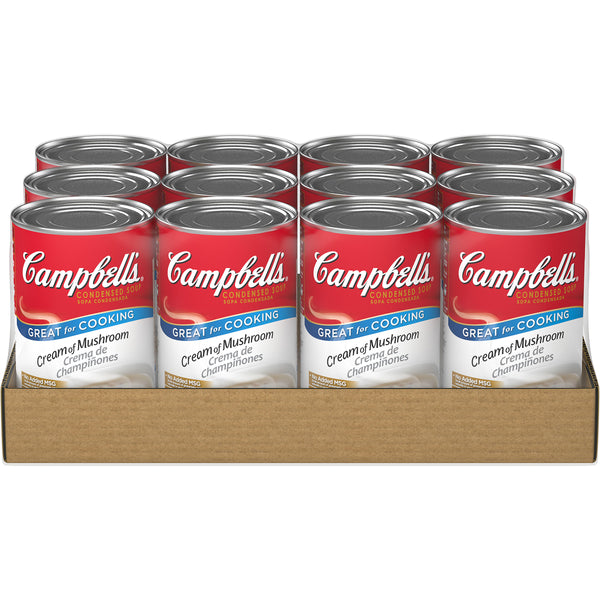 Campbell's Soup Cream Of Mushroom Condensed 50 Ounce Size - 12 Per Case.