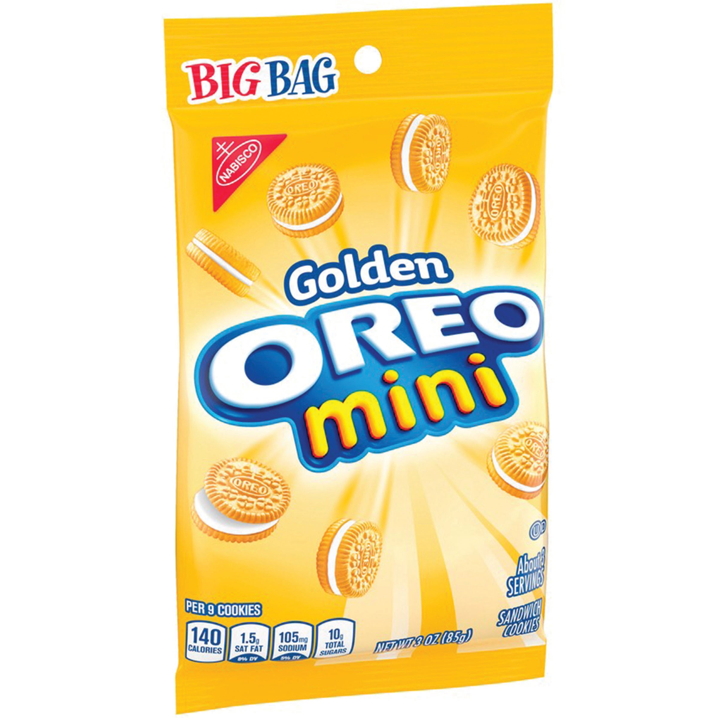 Mini Golden Oreo Big Bag 3 Ounce Size - 12 Per Case.