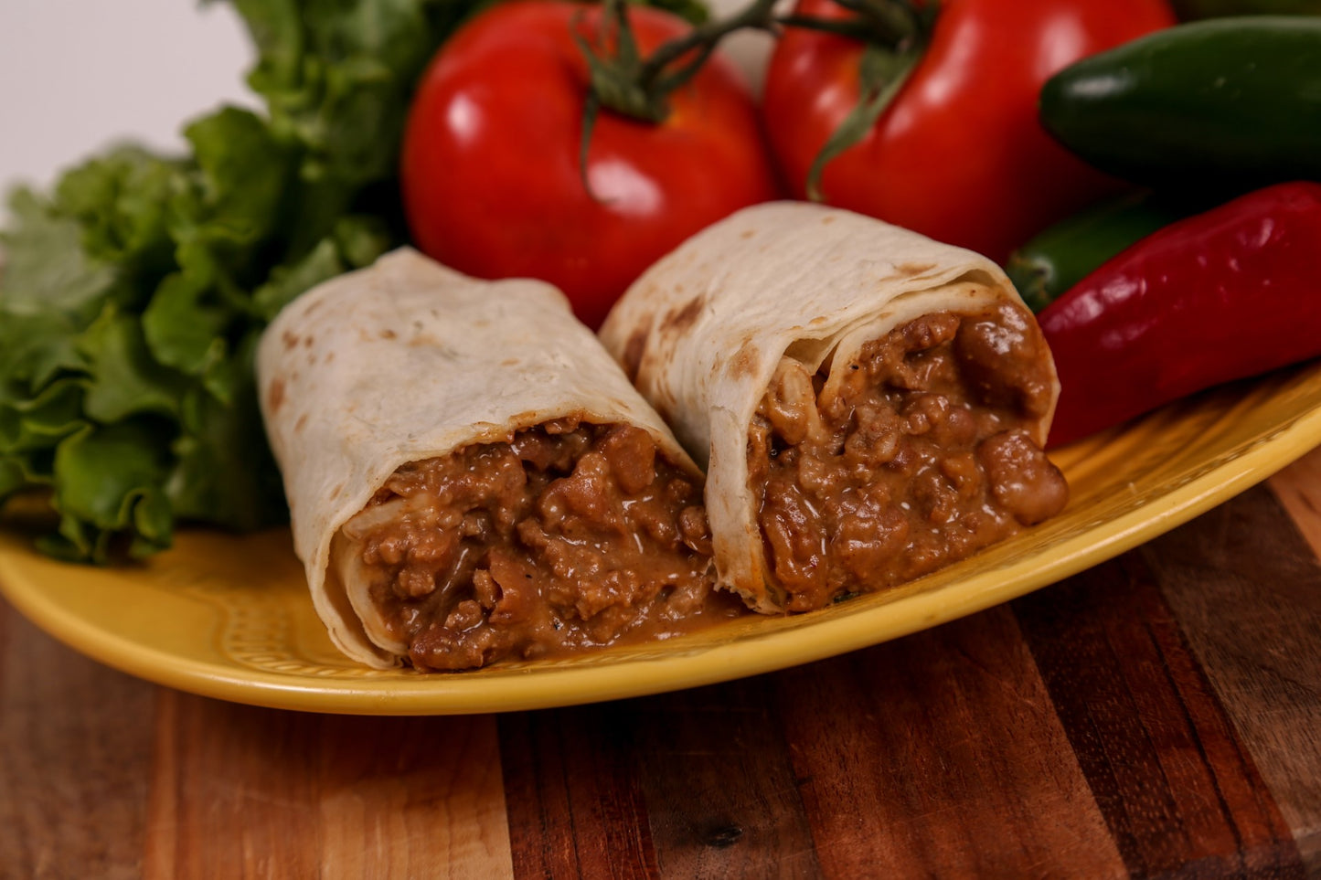 Taco Beef Burrito With Red Chile Paper Packaging 1 Each - 12 Per Case.