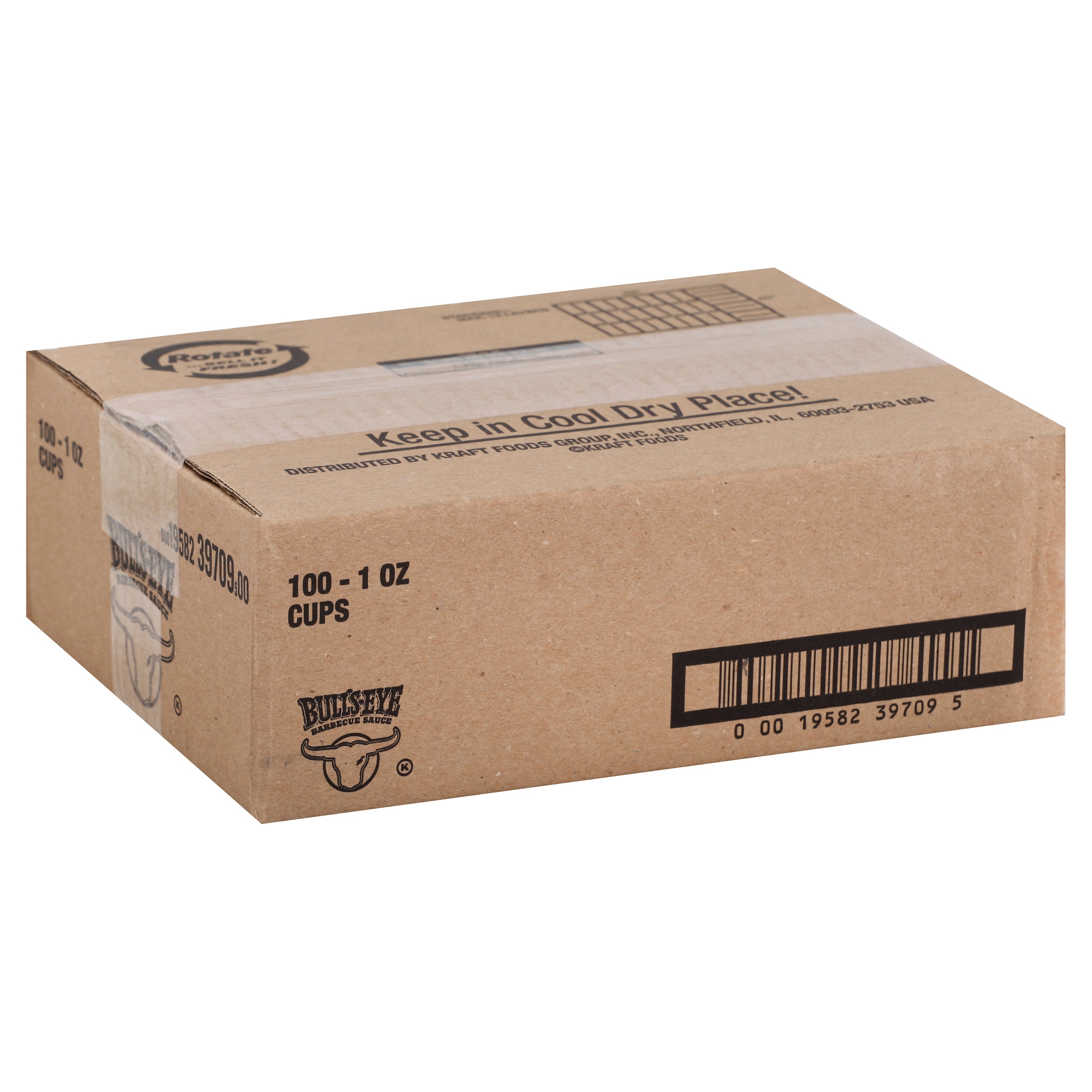 Bull's Eye Original BBQ Sauce 1 Ounce Cups - 100 Per Case.