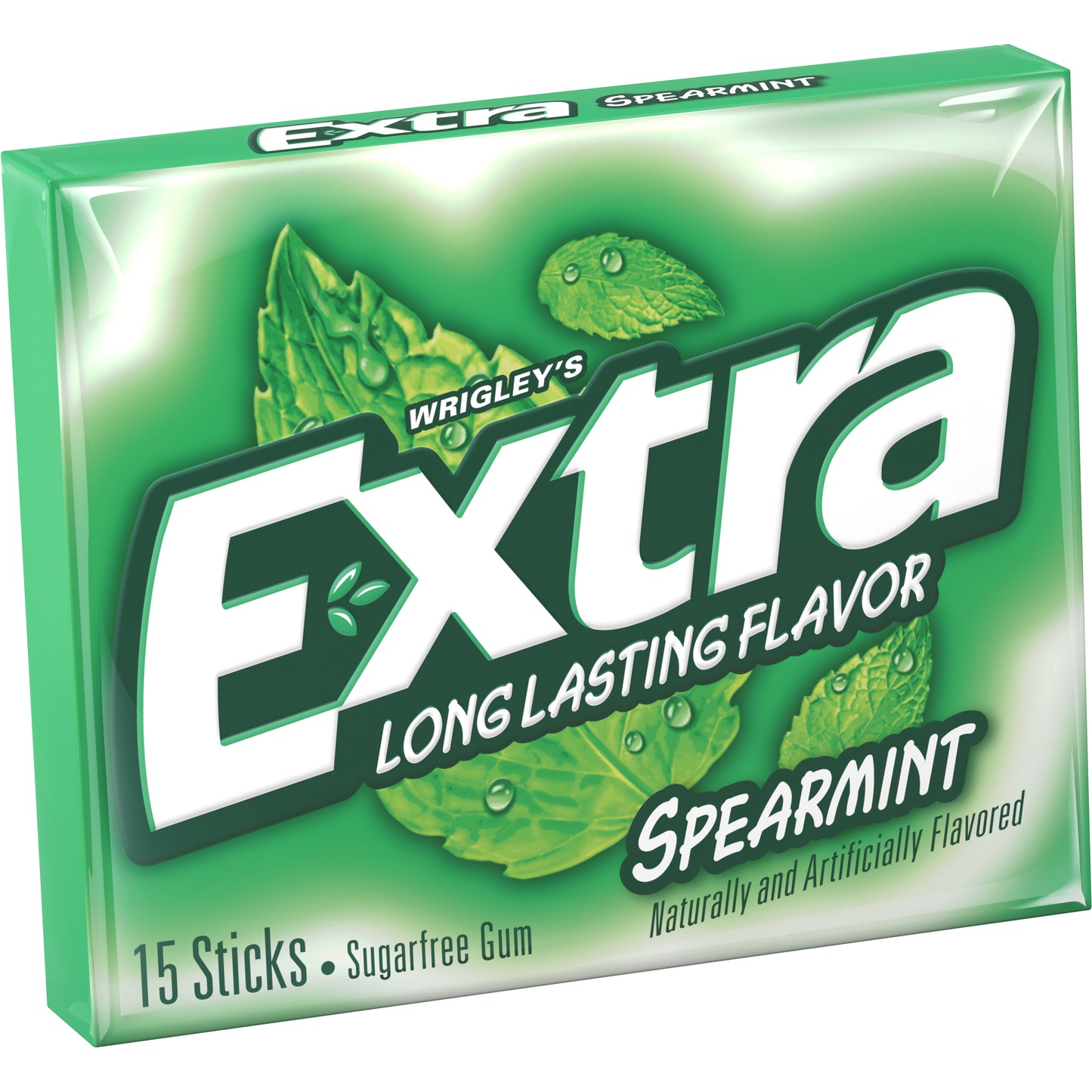 Extra Single Serve Peppermint Gum, 15 Piece, 10 Per Box, 12 Per Case