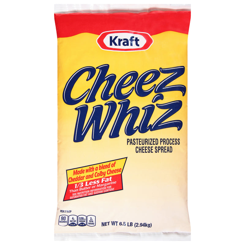 Cheez Whiz Cheese Spread 6.5 Pound Each - 6 Per Case