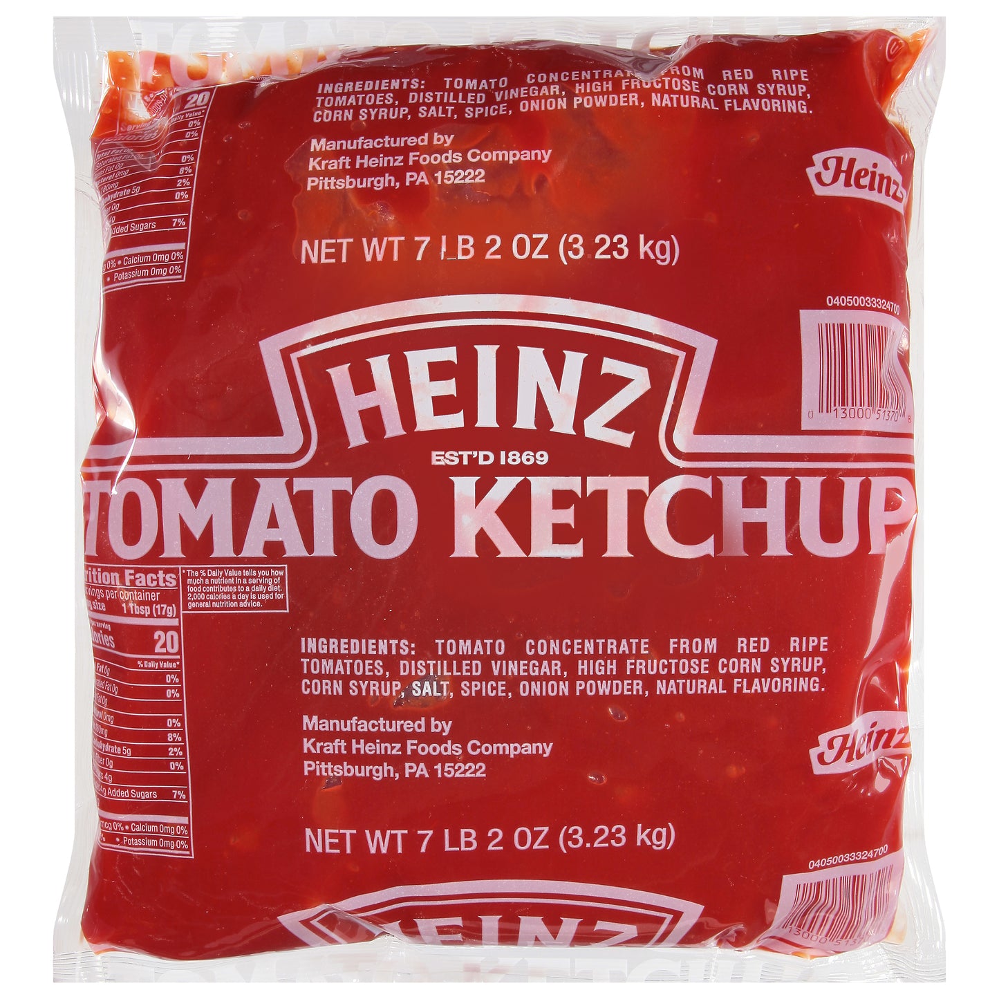 HEINZ Ketchup 114 Ounce Pouches 6 Per Case