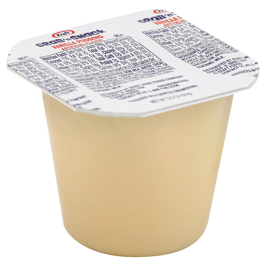 KRAFT GRAB 'N SNACK Vanilla Pudding 3.5 Ounce Cups (4/12 Count)