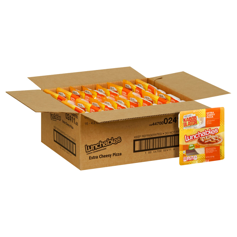 Lunchable Extra Cheese Pizza, 4.2 Ounce Size - 16 Per Case.