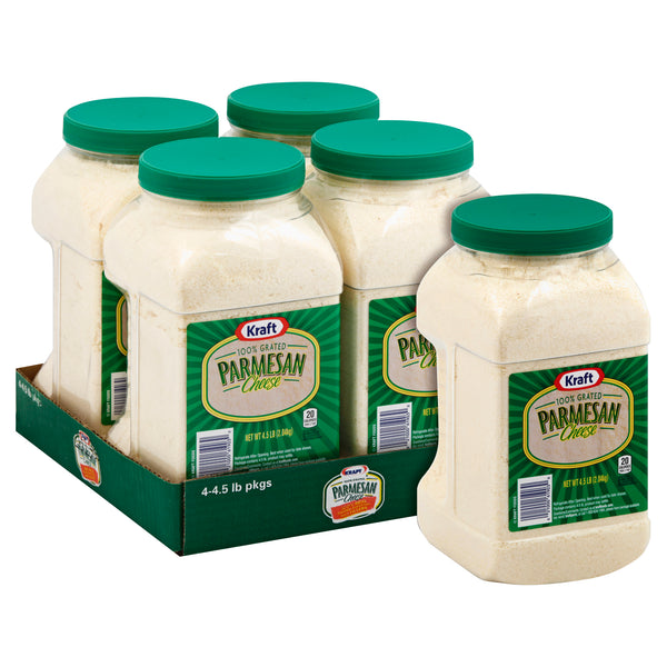 Kraft Grated Parmesan Cheese, 4.5 Pound (Pack of 4)