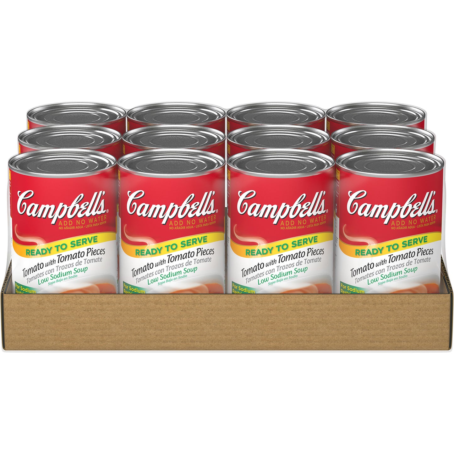 Campbell's Soup Ready To Serve Low Sodium Tomato 50 Ounce Size - 12 Per Case.