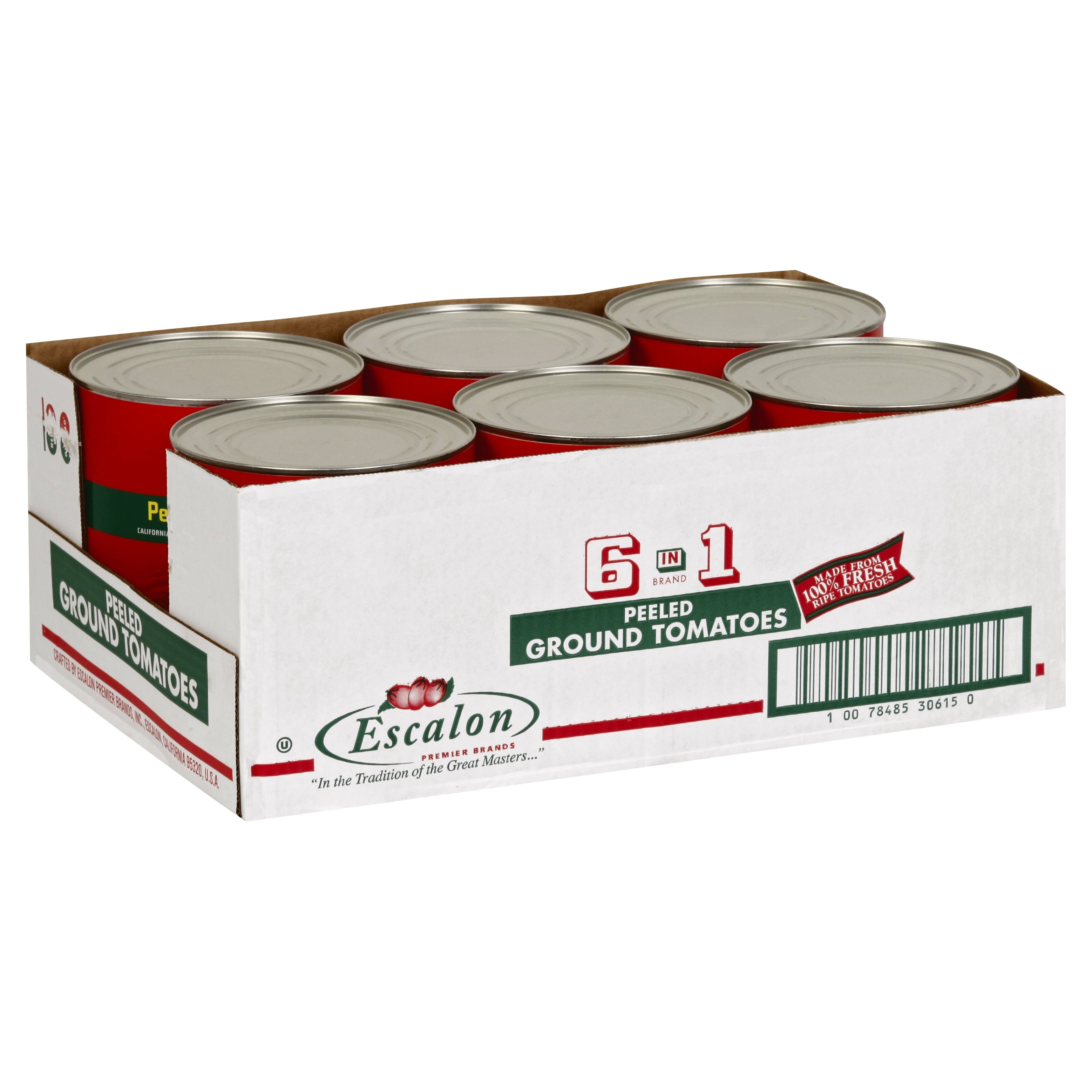 6 in 1 Peeled Ground Tomato in Extra Heavy Puree 105 Ounce Can - 6 Per Case.