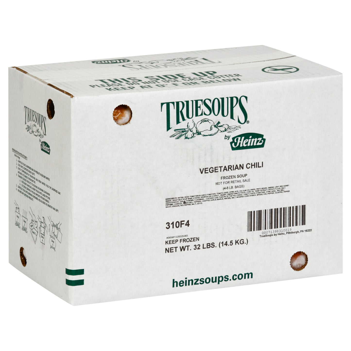 HEINZ TRUESOUPS Vegetarian Chili Soup 8 lb. Bag 4 Per Case