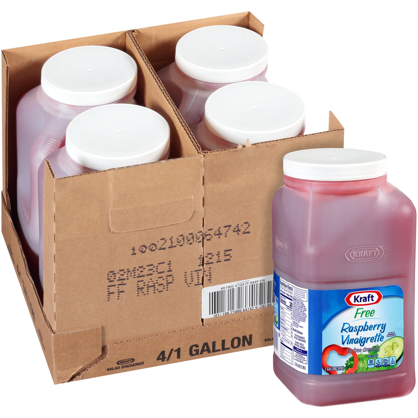 KRAFT Fat Free Raspberry Vinaigrette Salad Dressing 1 gal. Jugs 4 Per Case