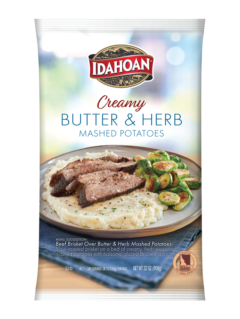 Idahoan Butter & Herb Mashed Family size, 8 oz (Pack of 8)