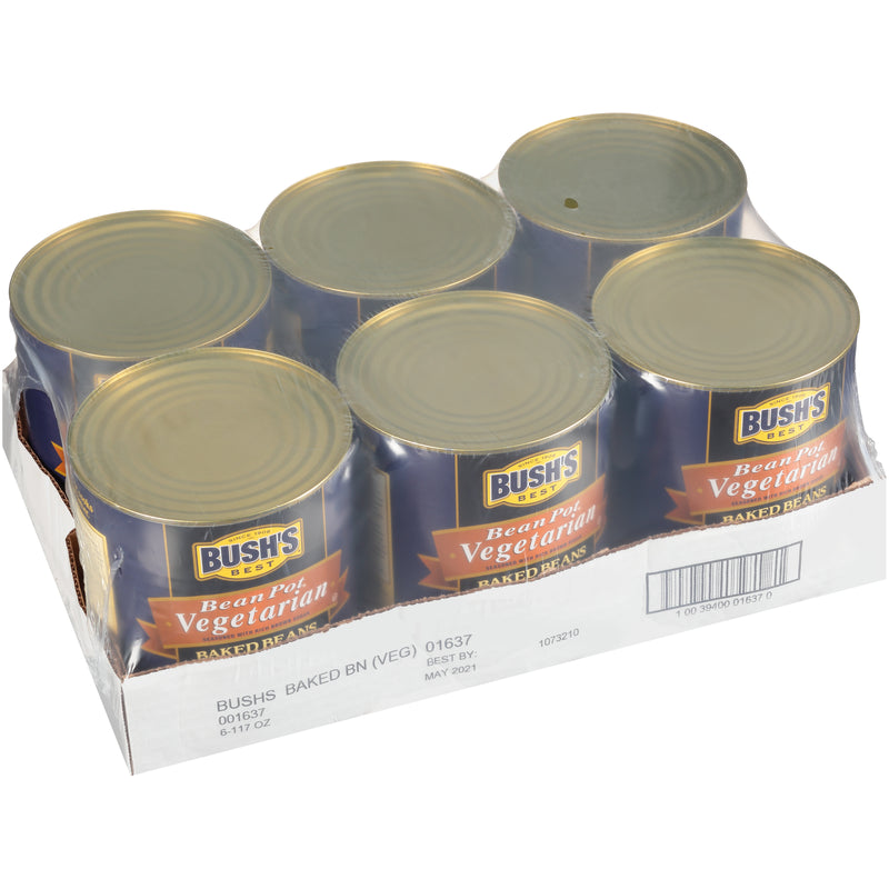 Bush's Bean Pot Vegetarian Baked Beans 117 Ounce Size - 6 Per Case.