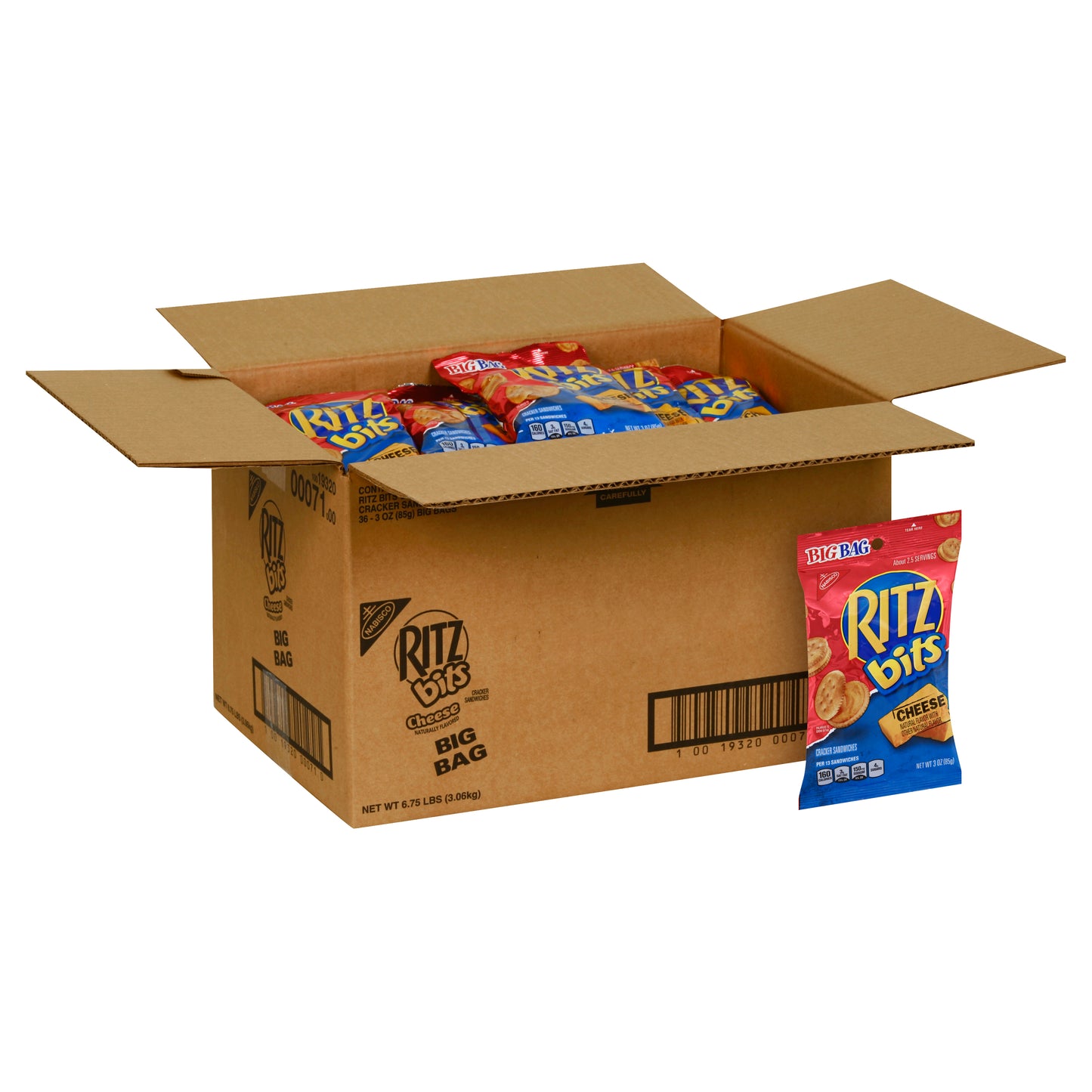 Ritz Bits Chs Big Bag 3 Ounce Size - 36 Per Case.