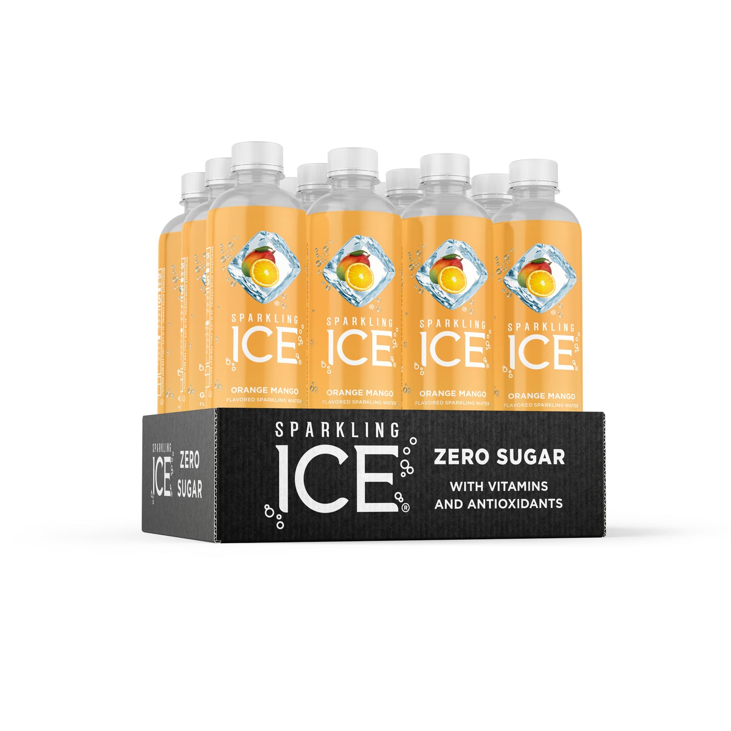 Sparkling Ice Orange Mango With Antioxidantsand Vitamins Zero Sugar Bottles 17 Fluid Ounce - 12 Per Case.