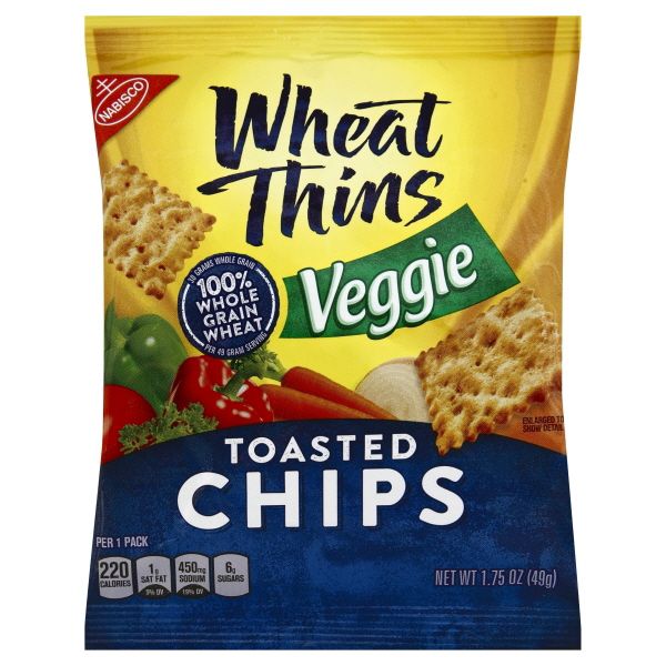 Wheat Thins Tstd Chps Veg 1.75 Ounce Size - 60 Per Case.