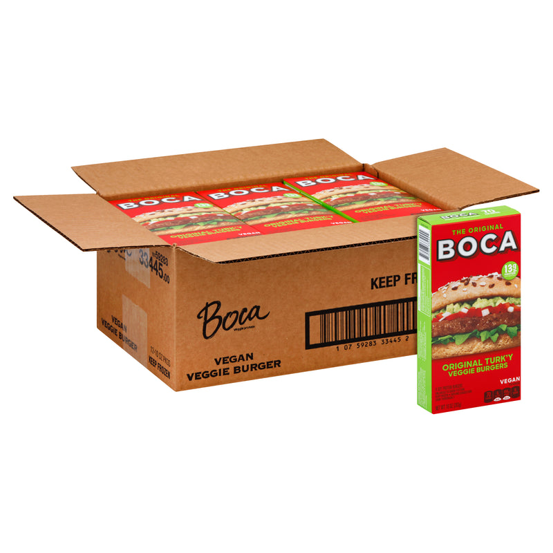 Boca Burgers Meat Alternative Original Veganveggie Burgers 10 Ounce Size - 12 Per Case.